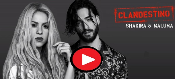Los colombianos Shakira y Maluma presentaron su nueva producción: Clandestino.