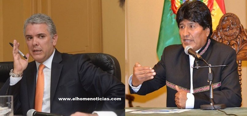 Iván Duque, presidente de Colombia y Evo Morales, presidente de Bolivia.