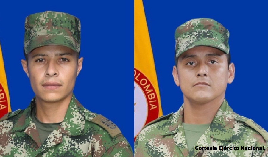 Andrés Felipe Cano Echavarría y José Alexander Oino Guevar, murieron tras combate contra las disidencias de las Farc.