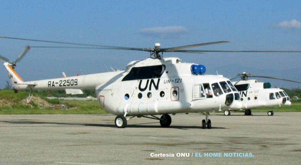 Estos helicópteros para transportar a excombatientes de las Farc y a los delegados de la ONU son operados por la aerolínea rusa UTair.