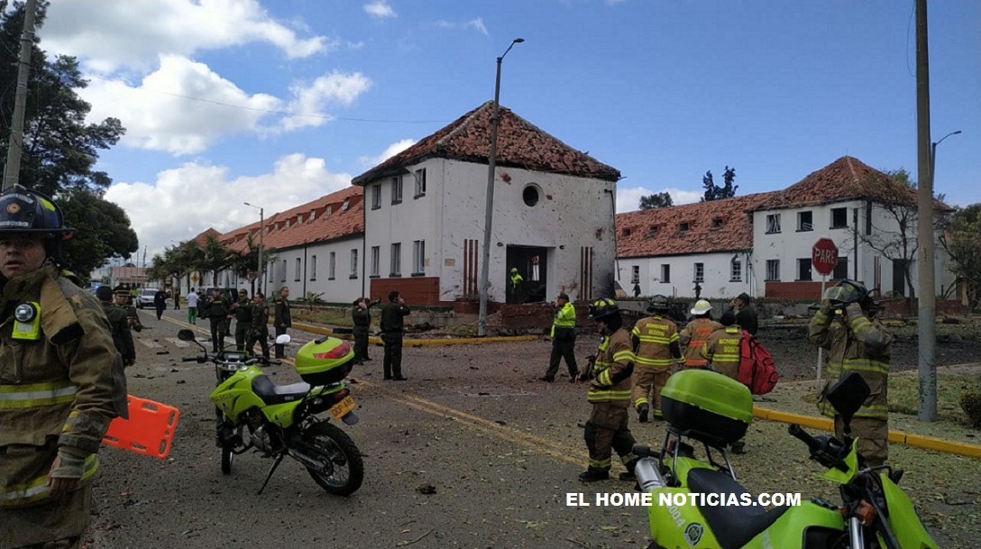 Carro bomba explotó dentro de la Escuela de Cadetes General Santander, al sur de Bogotá.