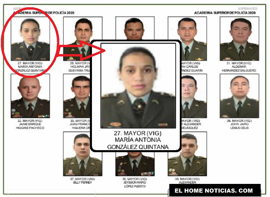El nombre y la foto de la mayor María Antonia González Quintana encabeza uno de los listados del tarjetón de propuestos a ascensos.