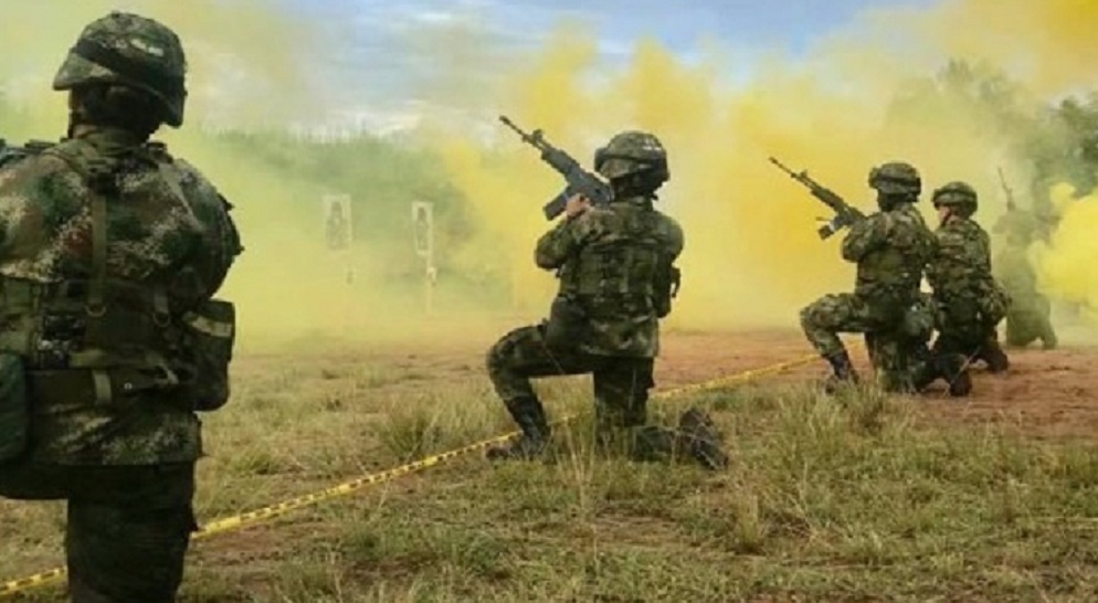 Soldados del Ejército Nacional durante un entrenamiento. Foto: Cortesía Ejército.