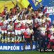El Junior de Barranquilla celebró su triunfo, se coronó campeón del fútbol profesional colombiano en el estadio El Campín.