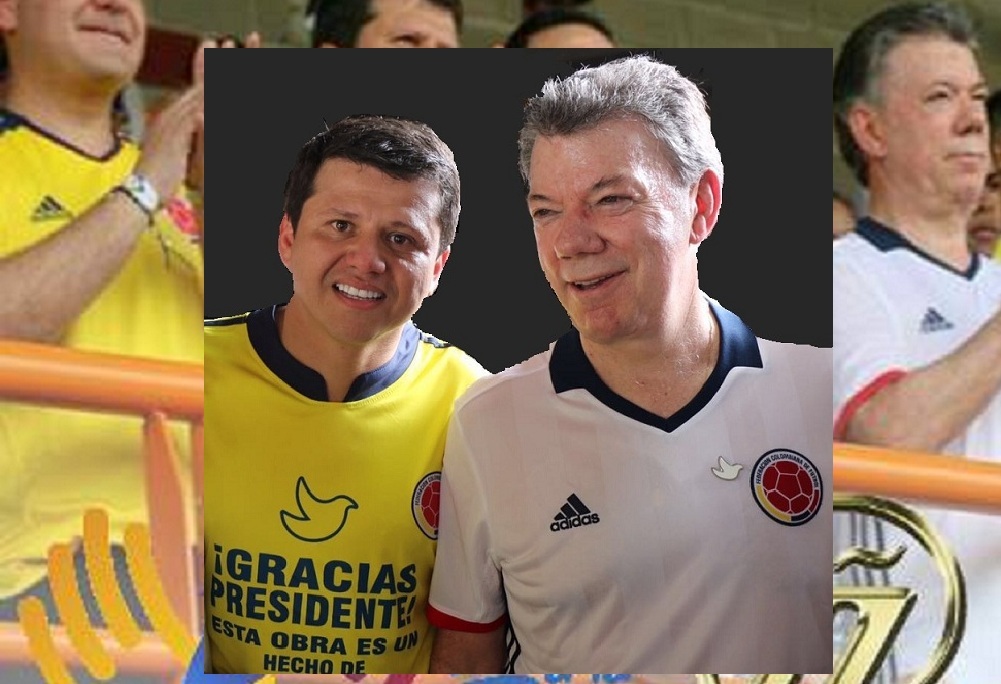 Bernardo 'Ñoño' Elías y Juan Manuel Santos