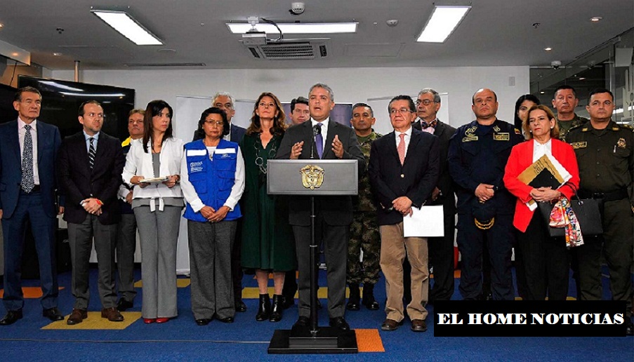 Presidente Iván Duque anunciando emergencia de la Salud.