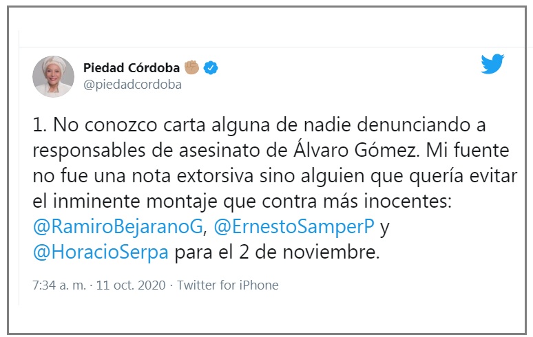 Piedad Córdoba.