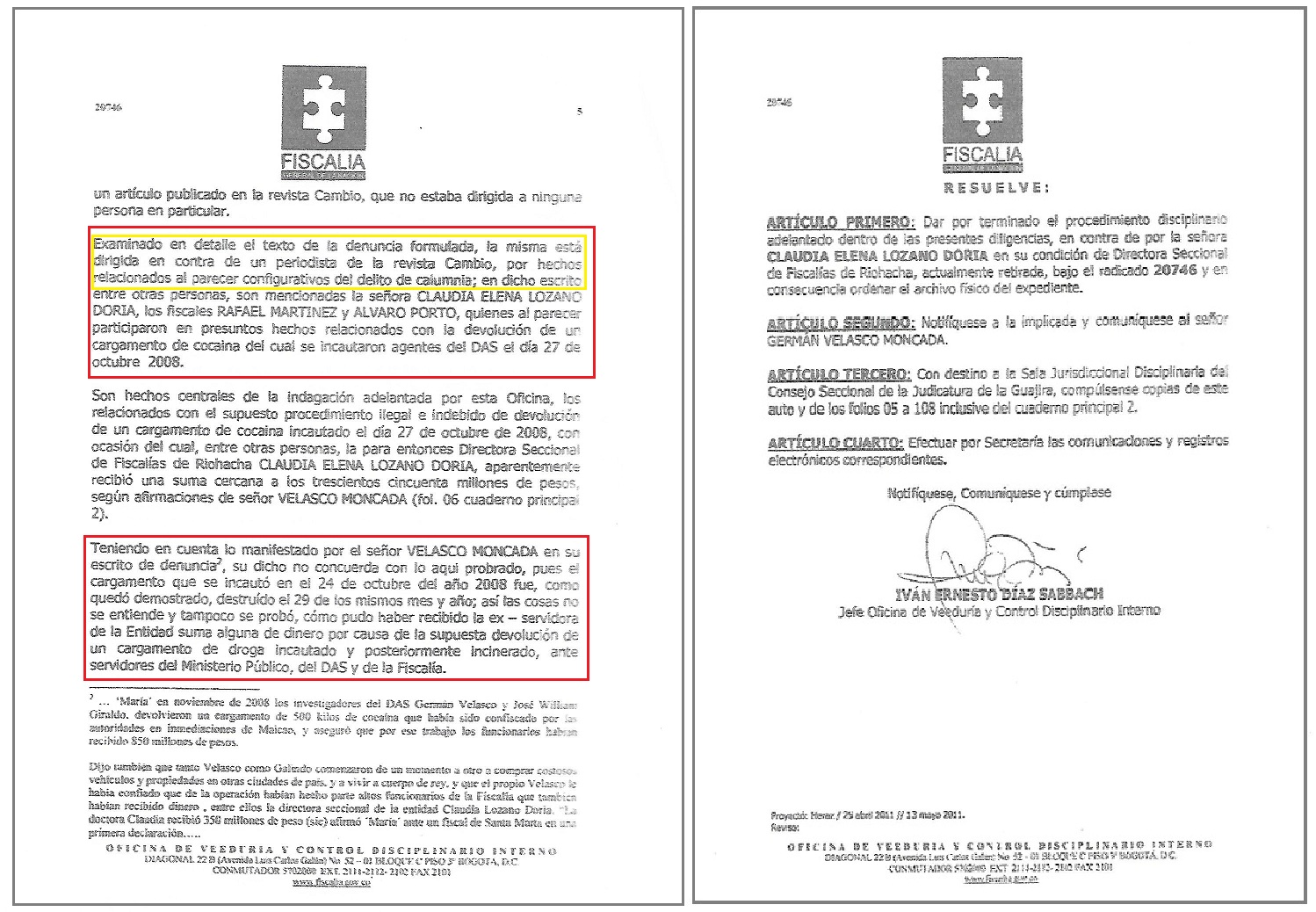 Claudia Elena Lozano Doria.