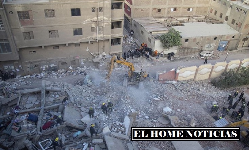 Se cayó edificio en el Cairo.