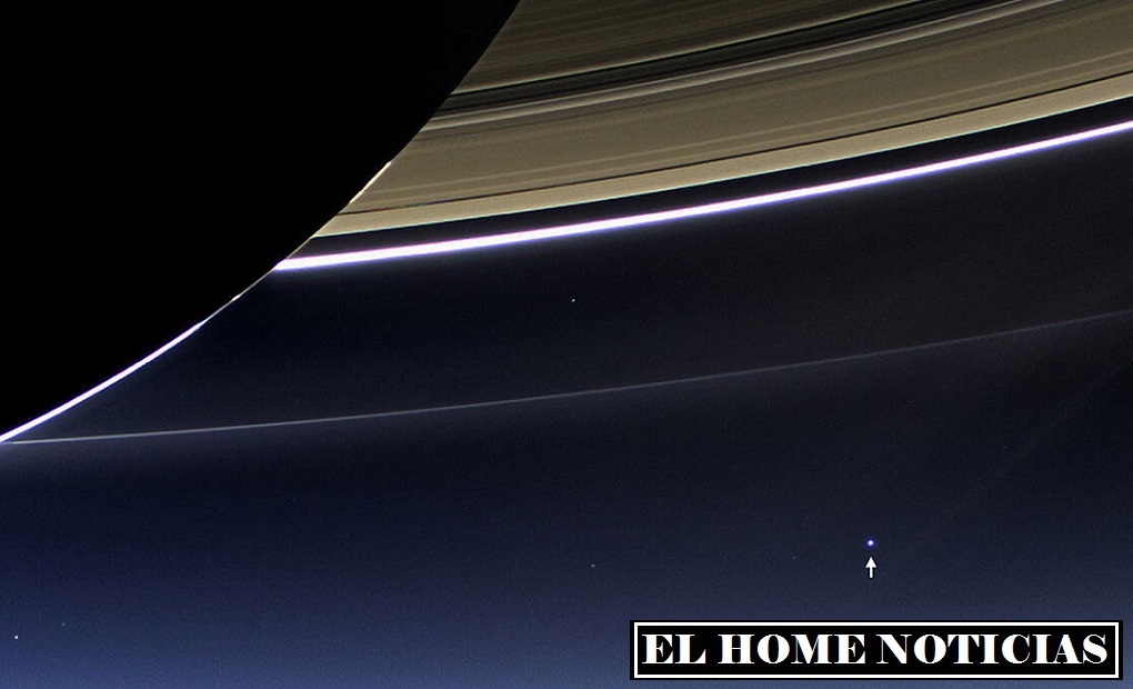 Imagen de la Tierra desde la orbita de Saturno