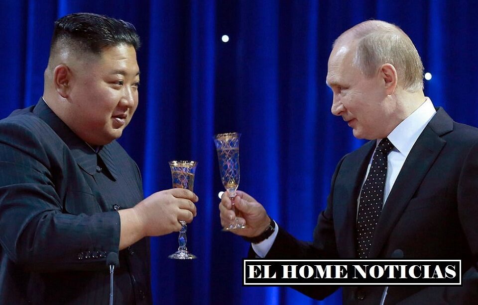 Vladimir Putin y Kim Jong-Un.