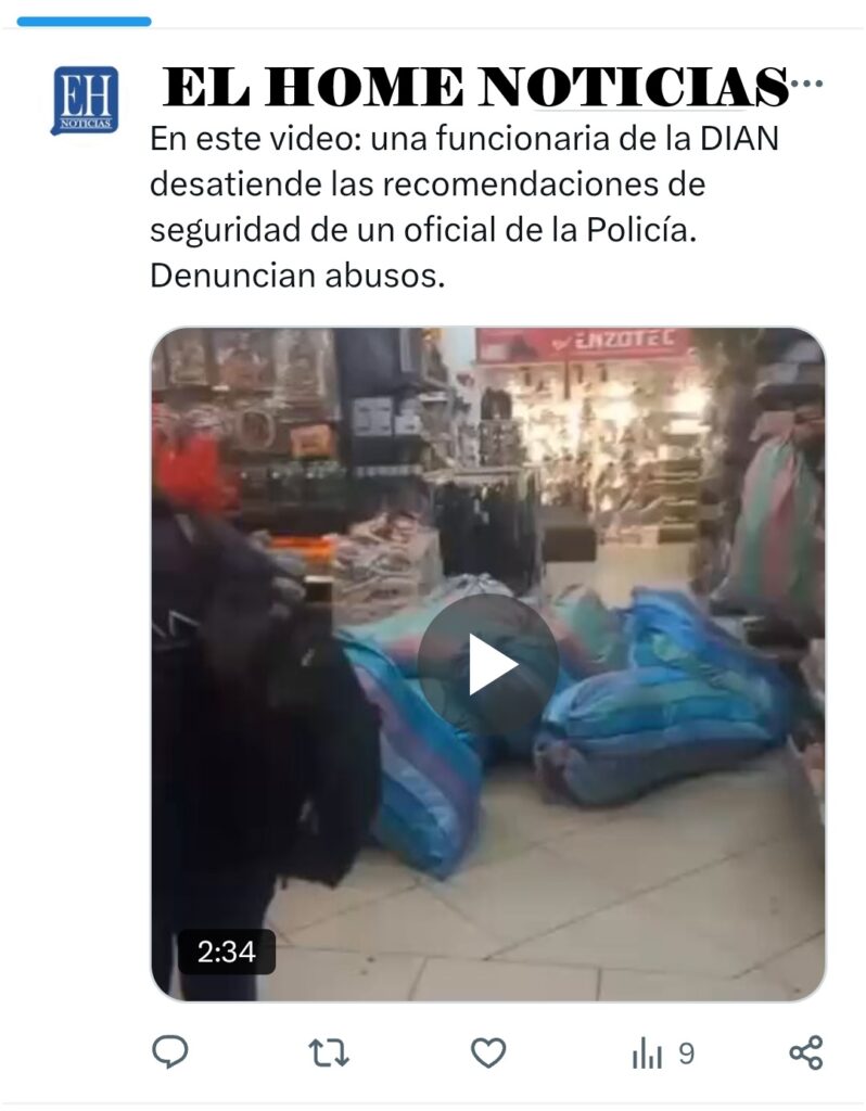 Operativo irregular de la DIAN