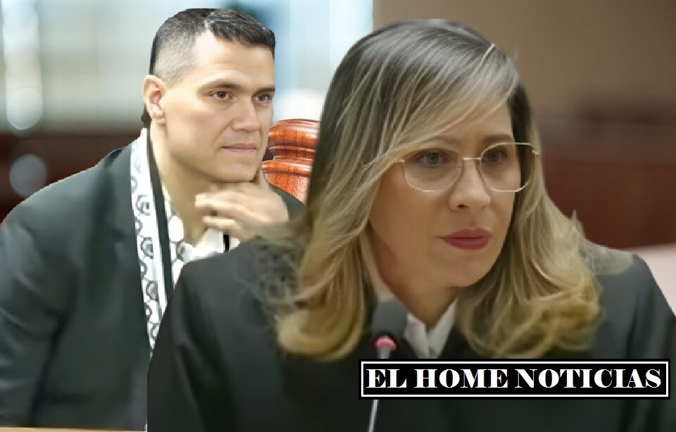 Juan Guillermo Monsalve y jueza Sandra Heredia.