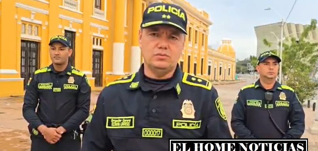 Brigadier general Edwin Urrego Pedraza, durante su gestión al frente de la Policía Metropolitana de Barranquilla.