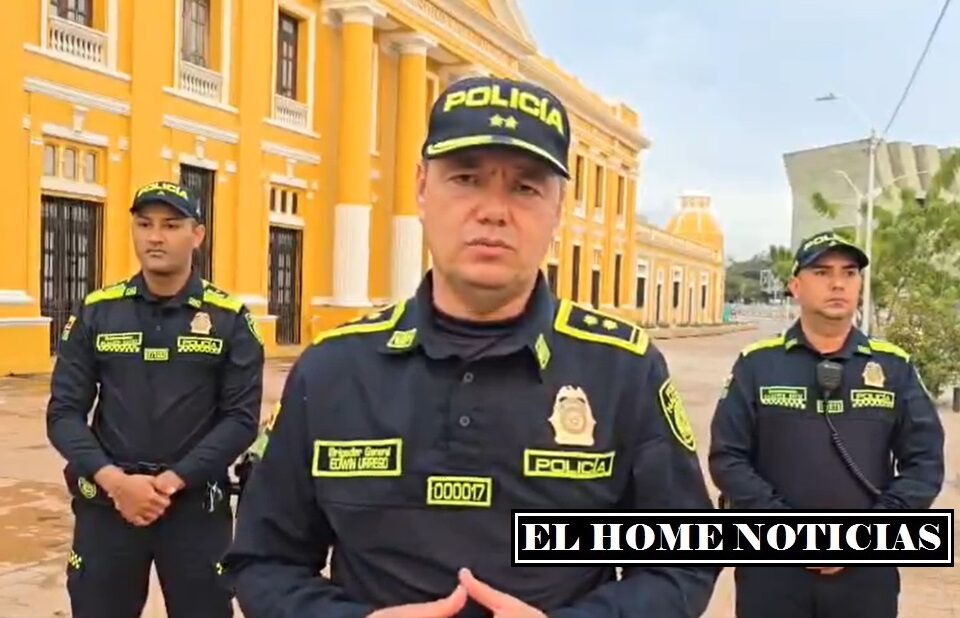 Brigadier general Edwin Urrego Pedraza, durante su gestión al frente de la Policía Metropolitana de Barranquilla.