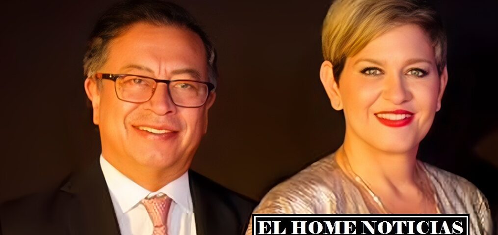 Gustavo Petro y Verónica Alcocer posan juntos. El jefe de Estado afirmó que hace tiempo rompieron la relación matrimonial,