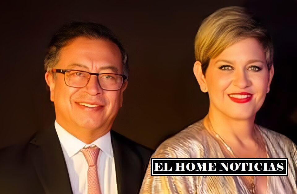 Gustavo Petro y Verónica Alcocer posan juntos. El jefe de Estado afirmó que hace tiempo rompieron la relación matrimonial,
