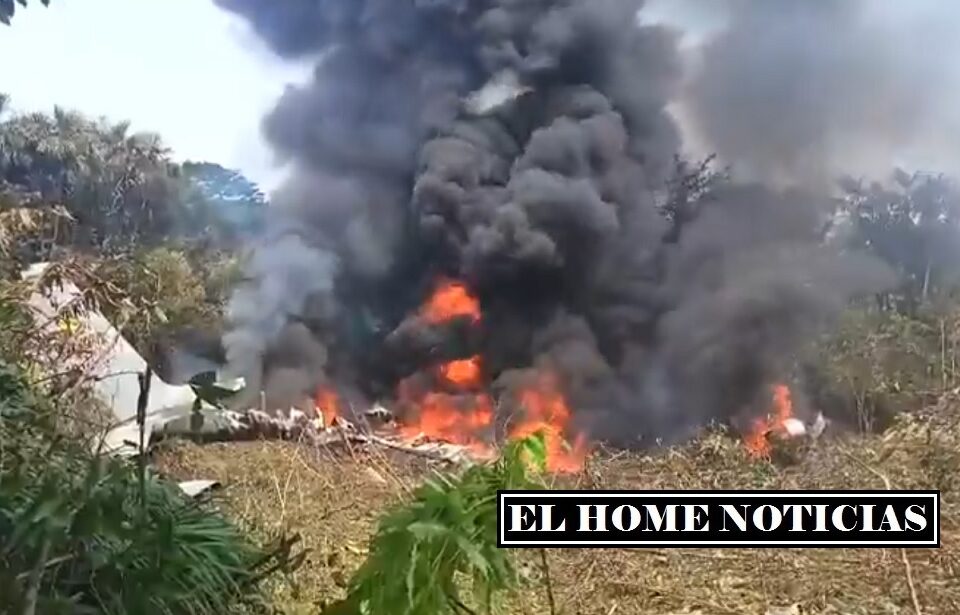 avión militar con más de 100 soldados se estrella en Putumayo