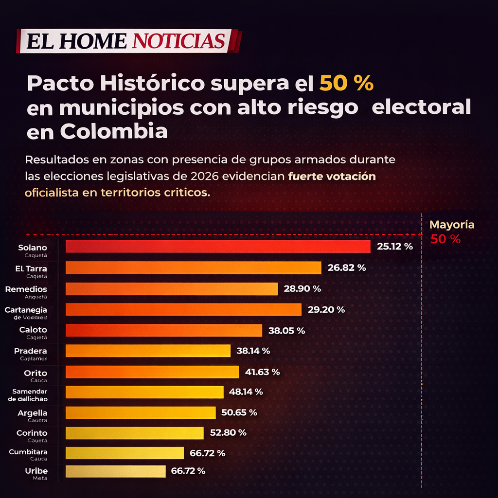 Radiografía electoral:Pacto Histórico concentra su mayor votación en zonas con presencia de grupos armados 
