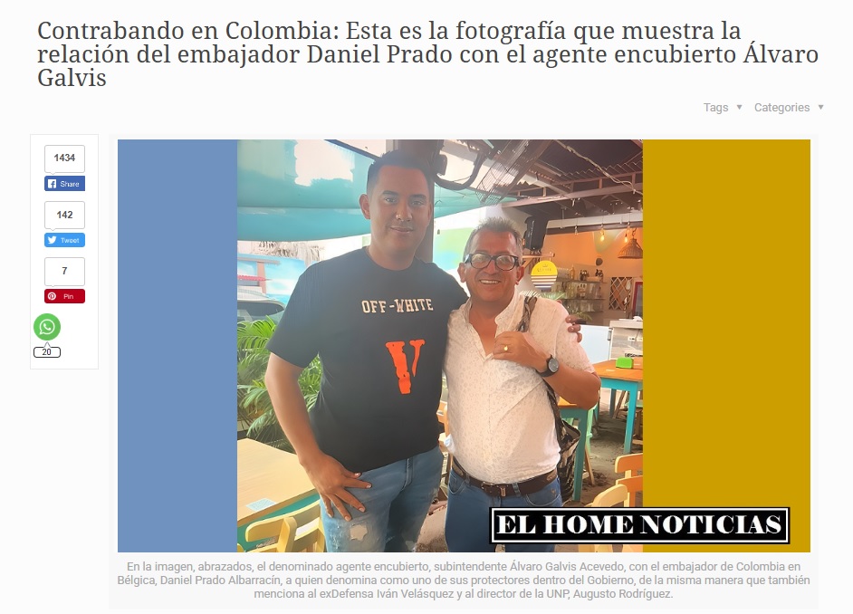 Pantallazo de noticia anterior publicada por EL HOME NOTICIAS.