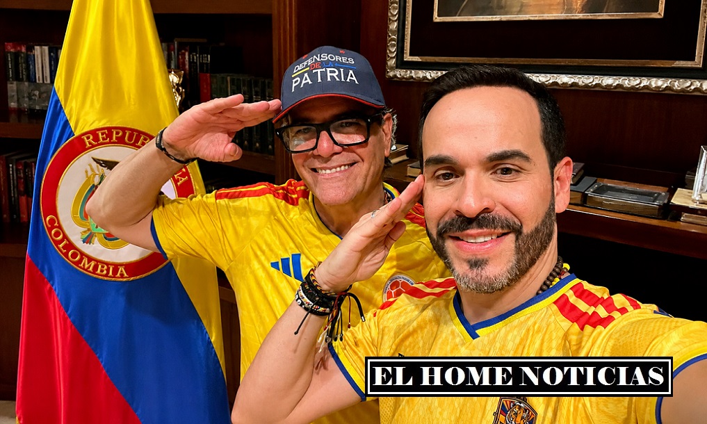 Abelardo de la Espriella, junto a Carlos Felipe Mejía Mejía,