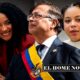 El presidente Gustavo Petro con las hermanas Juliana y Verónica Guerrero