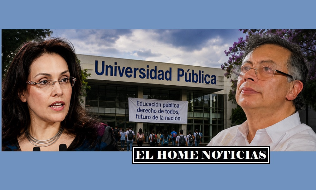 presidente saliente, Gustavo Petro, y la ministra de Educación designada, Viviane Morales.
