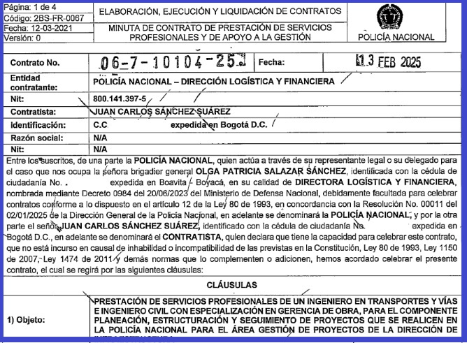 Contrato del hermano del ministro de Defensa.