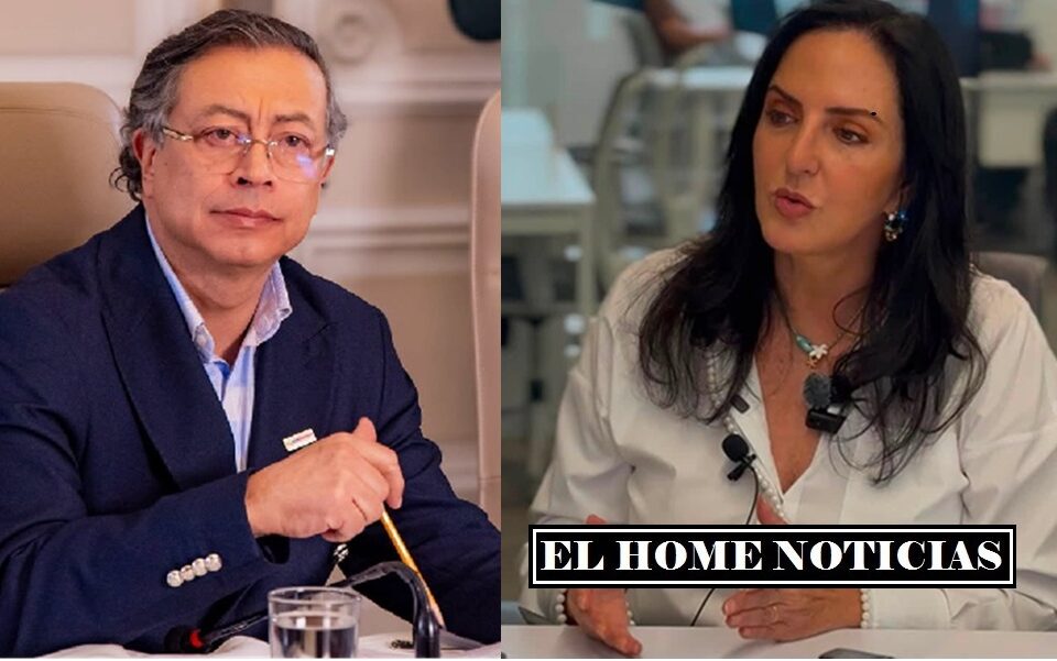 El expresidente Gustavo Petro y la exsenadora y dirigente del Centro Democrático, María Fernanda Cabal