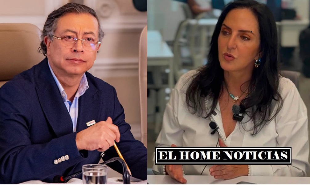 El expresidente Gustavo Petro y la exsenadora y dirigente del Centro Democrático, María Fernanda Cabal