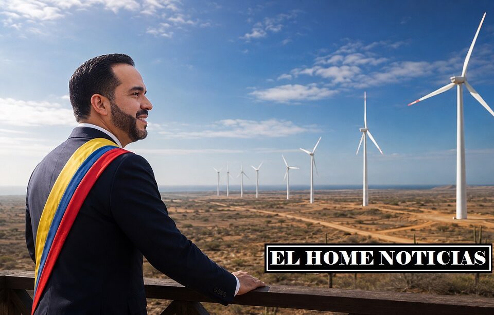 El presidente Abelardo de la Espriella observa el potencial eólico de La Guajira