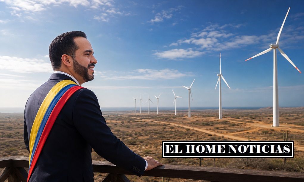 El presidente Abelardo de la Espriella observa el potencial eólico de La Guajira