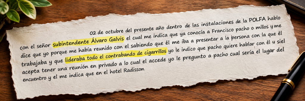 Declaraciones de Peter Steven Nocua.