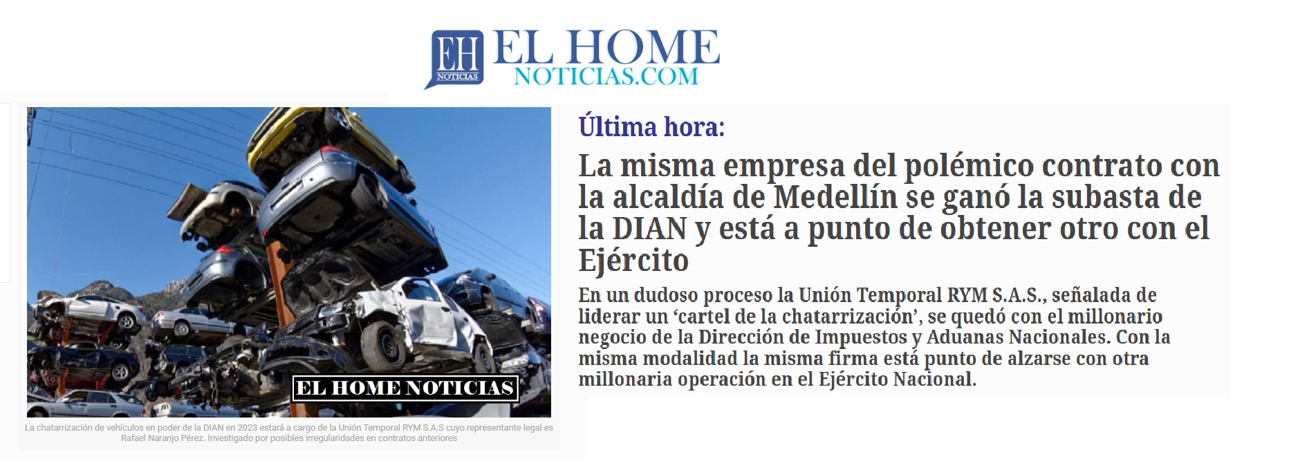 Esta es una noticia relacionada: dele clic a la imagen para conocer más detalles de este informe periodístico de EL HOME NOTICIAS.